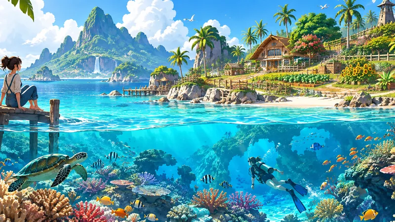 Coral Islandの世界観を表した専用イラスト:Coral Island 日本語wiki