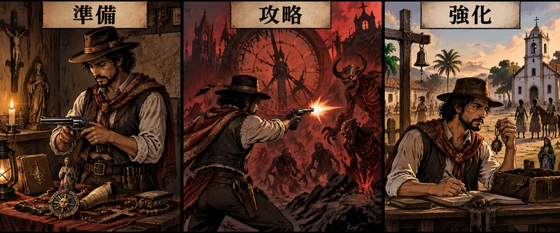 Hell Clockの攻略を考える概念図：時間制限・レリック・スキルと恒久育成