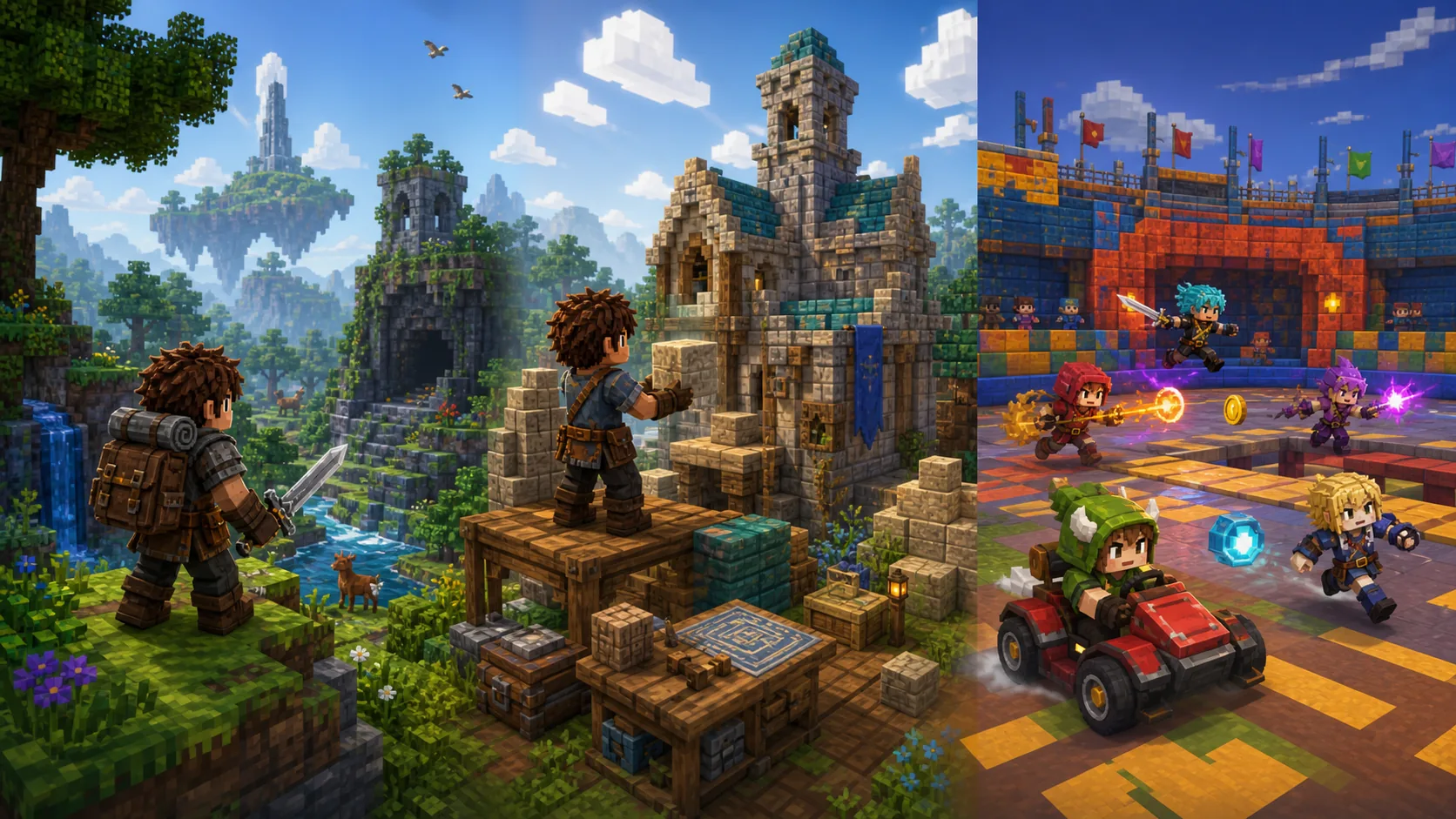 Hytaleのゲームモード、冒険、建築、ミニゲームをまとめた図解