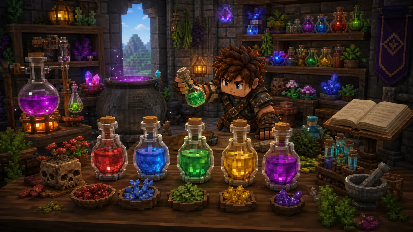 Hytaleのポーション、錬金、回復アイテムをまとめた図解