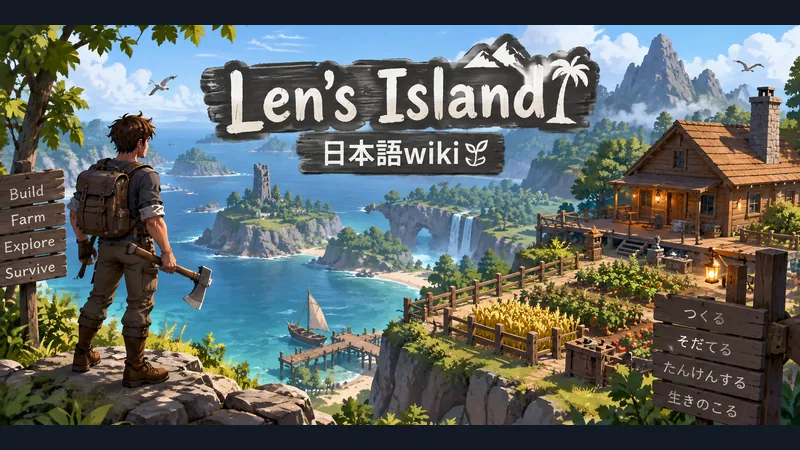 島の家と畑を拠点に探索へ向かう冒険者:Len's Island 日本語wiki