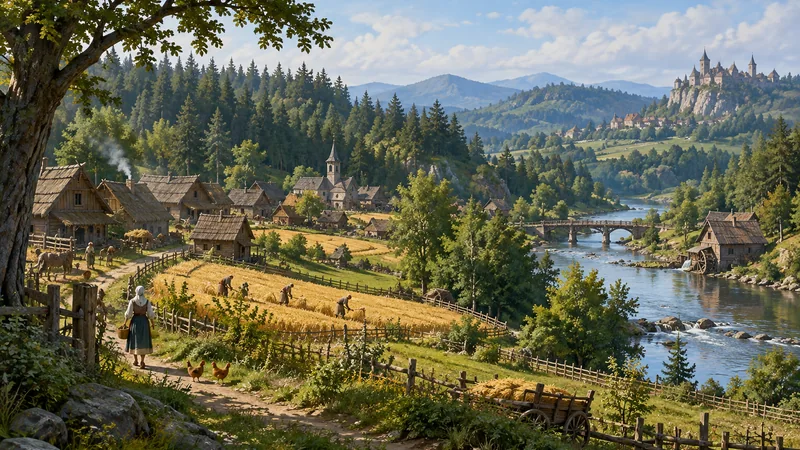 Medieval Dynastyの世界観を表した専用イラスト:Medieval Dynasty 日本語wiki