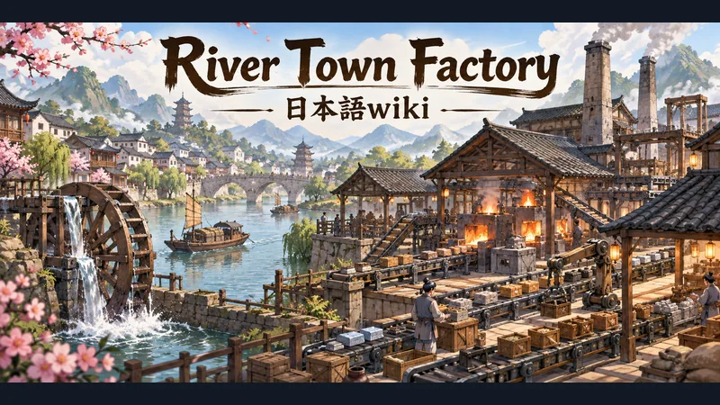 River Town Factoryの世界観を表した専用イラスト:River Town Factory 日本語wiki