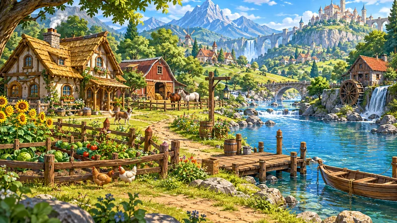 Sun Havenの世界観を表した専用イラスト:Sun Haven 日本語wiki