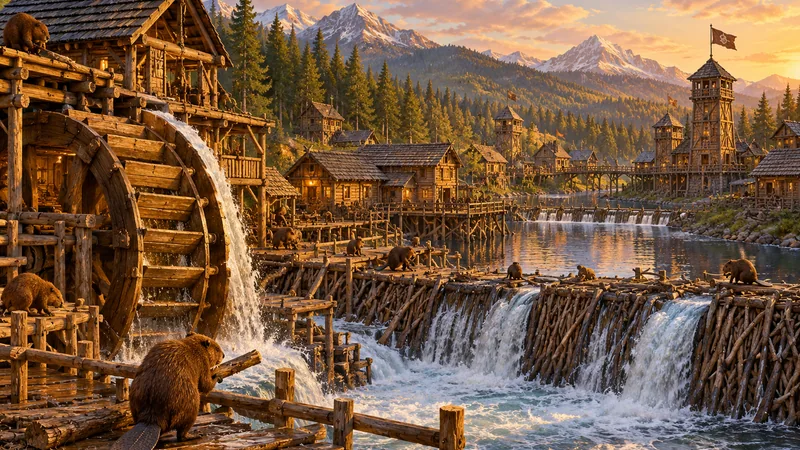 Timberbornの世界観を表した専用イラスト:Timberborn 日本語wiki
